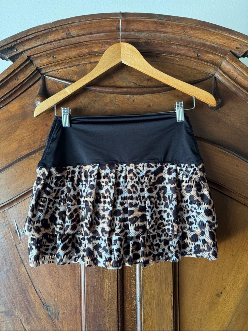 Bethany Mattek Sands+Lucky in love leopard tennis skirt
